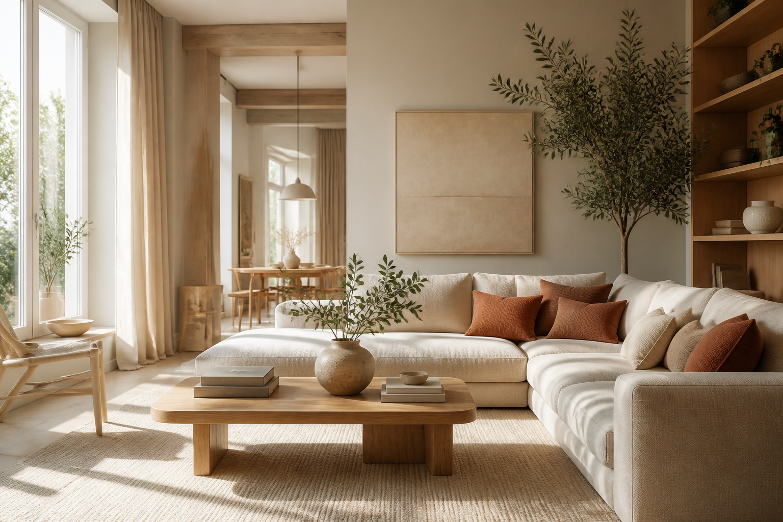 Décoration d'intérieur — moodboard personnalisé Linéa, salon moderne et épuré